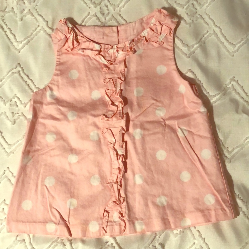 Little girls polka dot shirt